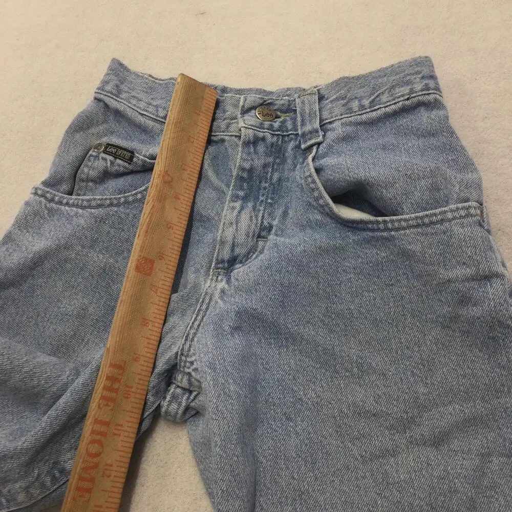 Lee Pipes Shorts Boys 8 Blue Light Wash Denim Relaxed Bermuda Casual Summer
